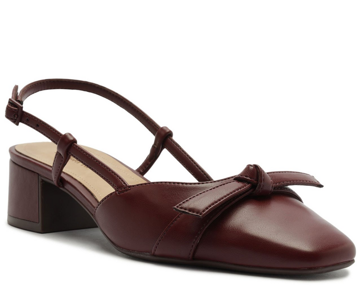 Scarpin Slingback Com Laço Vermelho | ZZ MALL