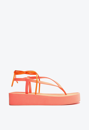 Sandália Flatform Laranja Brizza  Amarração