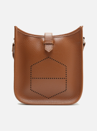 Bolsa Tiracolo Marrom Arezzo Média Logo Perfurado