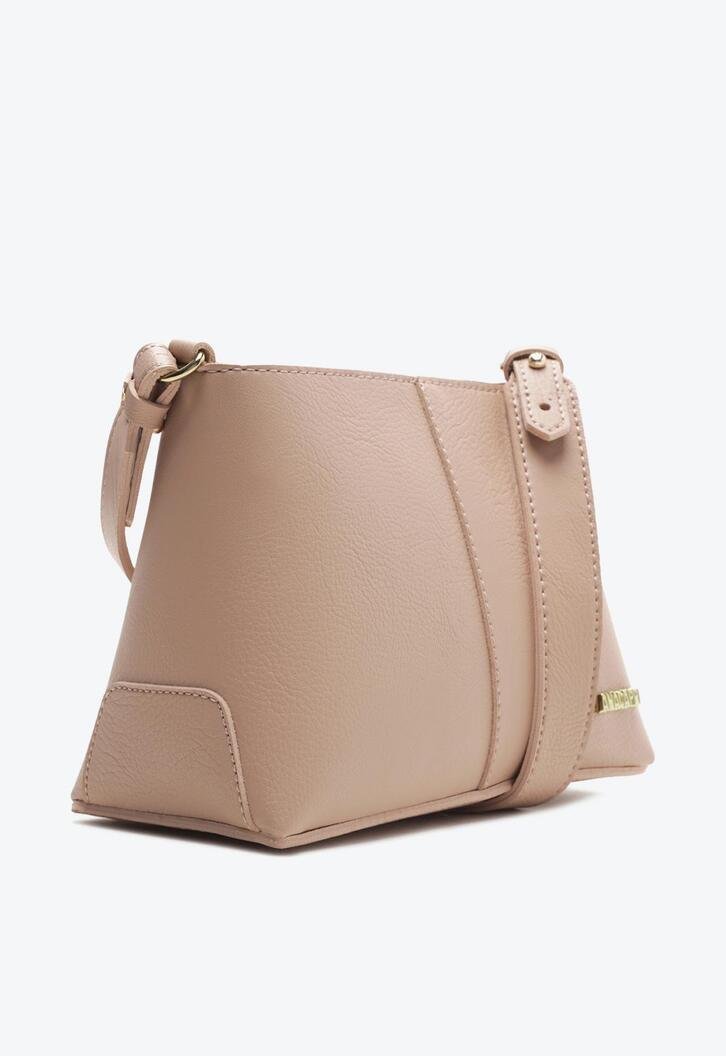 Crossbody Quadrada Nude Básica Média