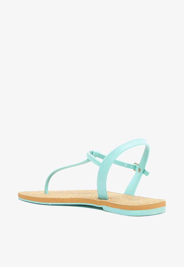 Kit Arezzo Sandália Rasteira Injetada Azul