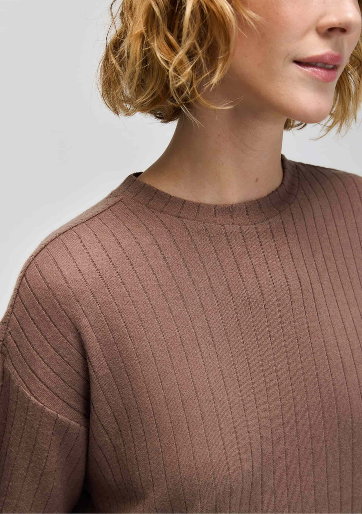 Blusa Marrom Hering Feminina Oversized Em Tricô