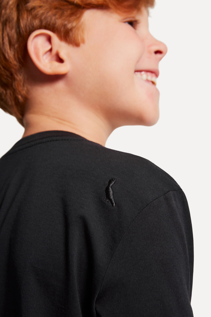 CAMISETA PRETA RESERVA MINI PIMA CORES
