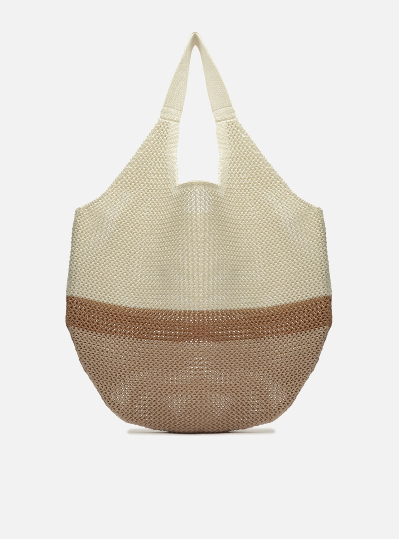 Bolsa Shopping Off-White Colorida Crochê Grande | ZZ MALL