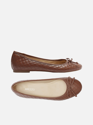 Sapatilha Marrom Arezzo Matelassê Bico Redondo Laço | ZZ MALL