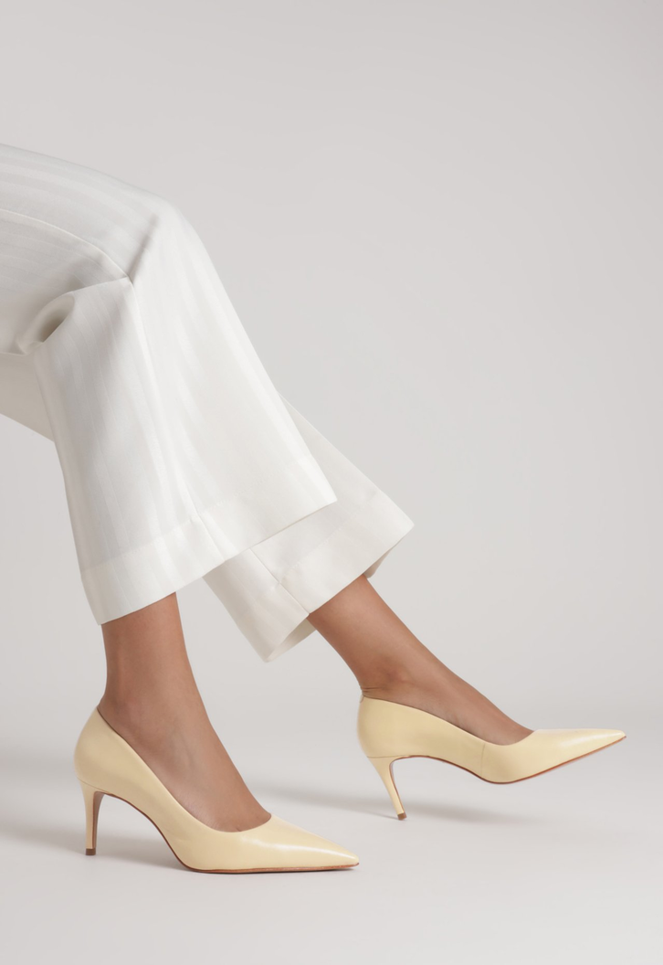 Scarpin New Carry Over I Couro Bege