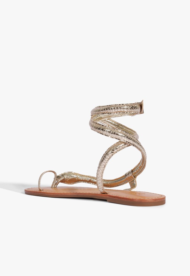 [PRE ORDER] DOURADA SCHUTZ SANDÁLIA RASTEIRA DE TIRA