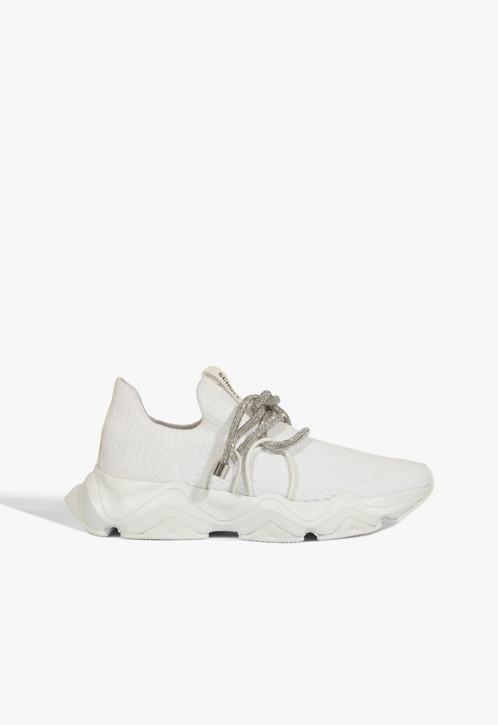 Tênis Knit Brilho Branco