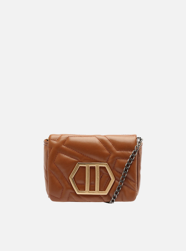 Bolsa Tiracolo Marrom Couro Emma Pequena