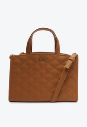 Bolsa Tote Marrom Anacapri Média Matelassê Triangular