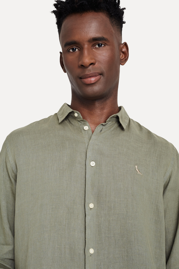 CAMISA VERDE RESERVA LINHO