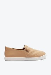 Tênis Slip On Bege Anacapri Pespontos