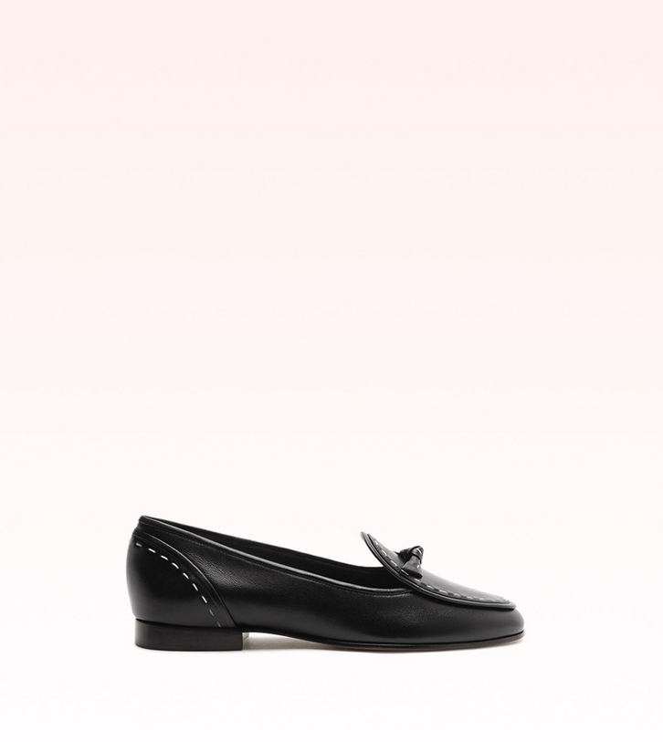 Slim Birman Clarita Topstitch Loafer Black