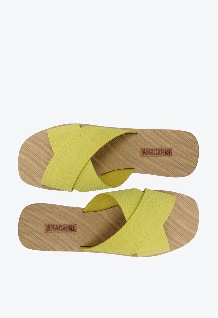 Rasteira Tiras Cruzadas Injetada Verde