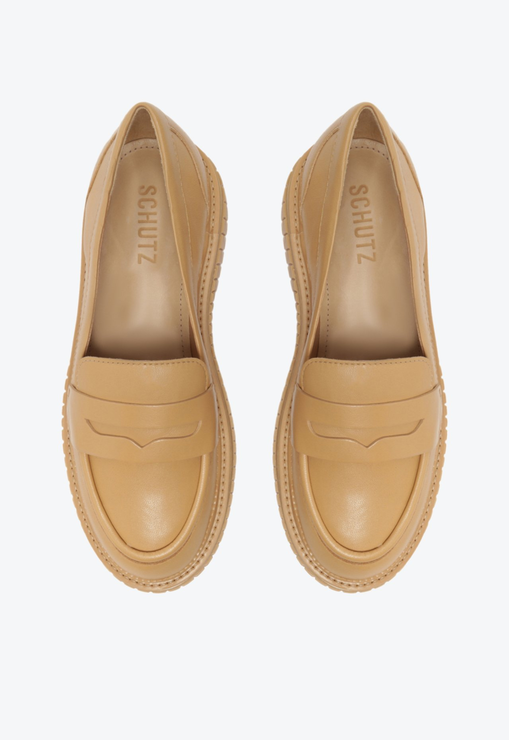Sapato Mocassim Tratorado Viola Couro Marrom