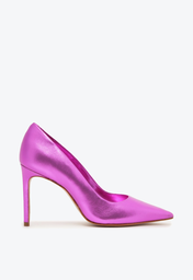 Sapato Scarpin Metalizado Rosa