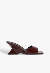 Mule Abbie Sculpt Couro Vinho