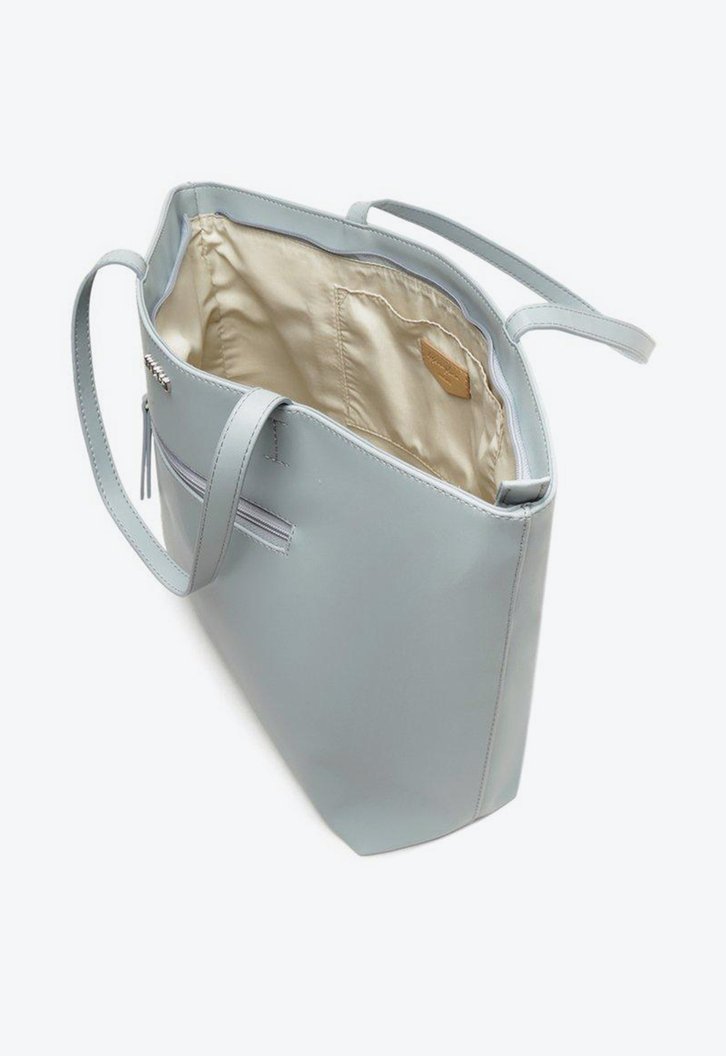 Bolsa Shopping Azul Anacapri Zíper Grande