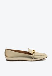 Mocassim Dourado Anacapri Bridão Monocolor