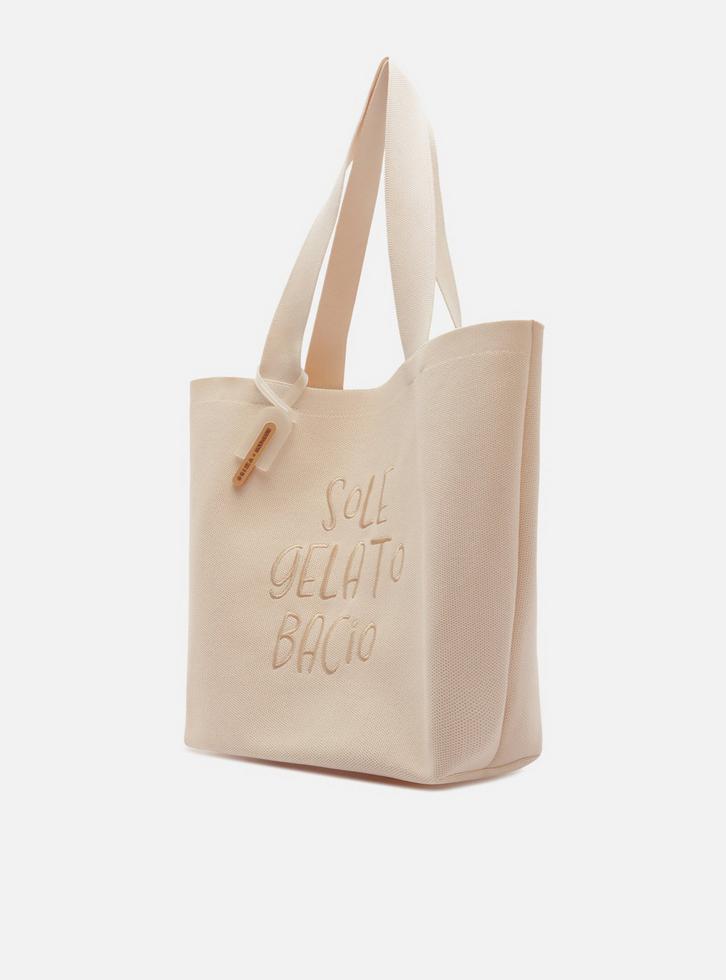 Bolsa Shopping Off-White Crochê Grande Brizza Bacio Di Latte | ZZ MALL