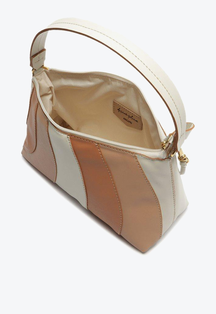 Bolsa Crossbody Nude Anacapri Baguete Detalhe Rosado Média