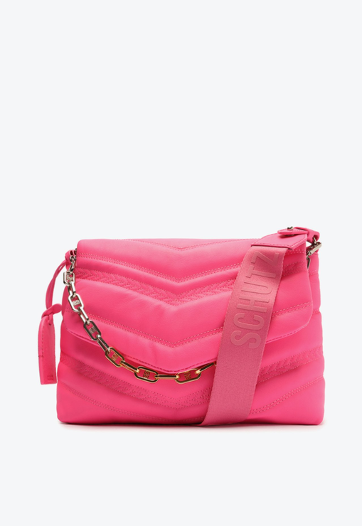 Bolsa Tiracolo Média Kiara Couro Pink