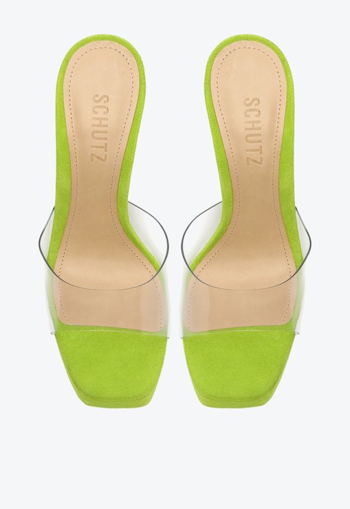 SANDÁLIA MULE VERDE SCHUTZ VINIL