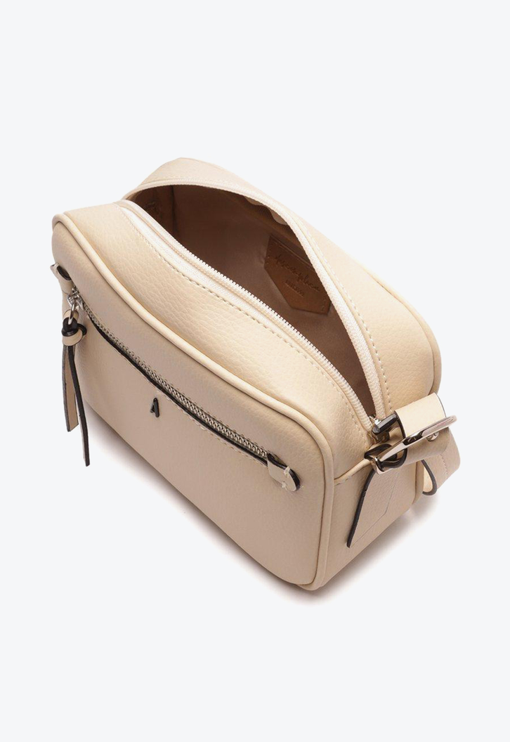 Bolsa Tiracolo Branca Anacapri Lisa Média