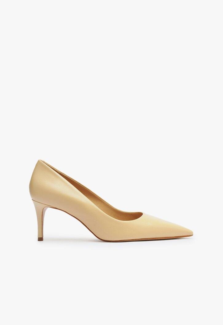 Scarpin New Carry Over I Couro Bege