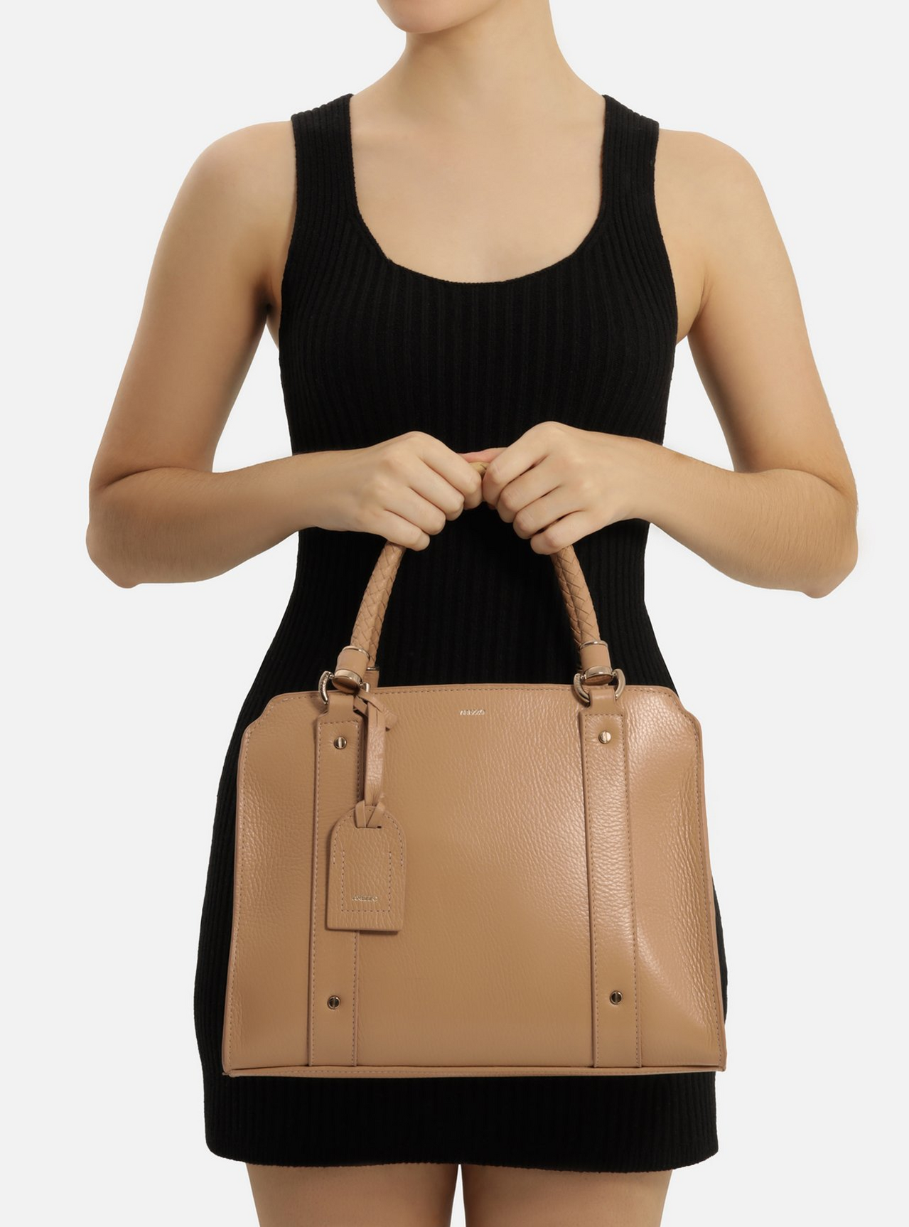Bolsa Tote Bege Couro Piazza Grande | ZZ MALL