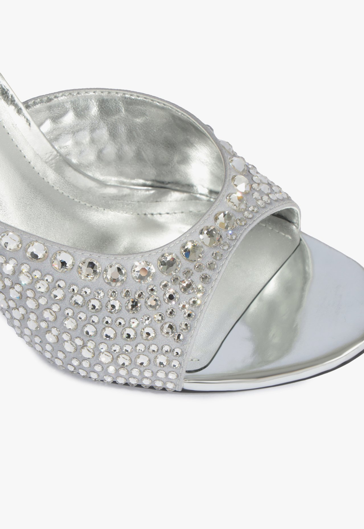 Sandália Louise Prata Crystal By Swarovski