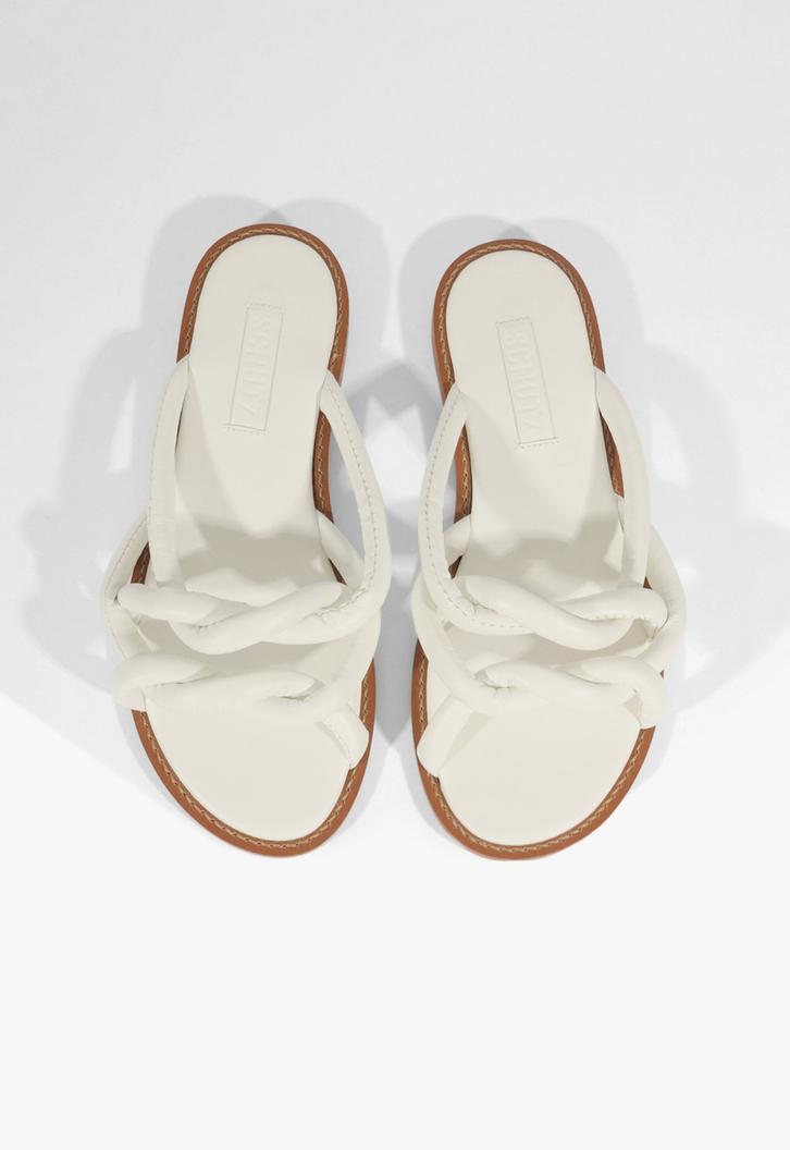 Rasteira Tanya Flat Branca