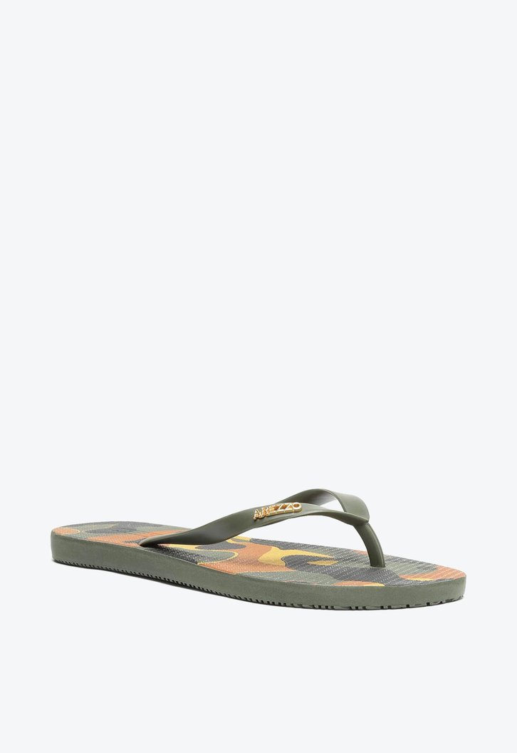 Chinelo De Dedo Verde Brizza Camuflado