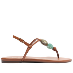 Rasteira Slim Pedrairias Marrom Cinamoon