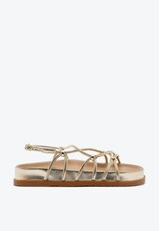 Papete Gladiadora Dourada Anacapri Tachas