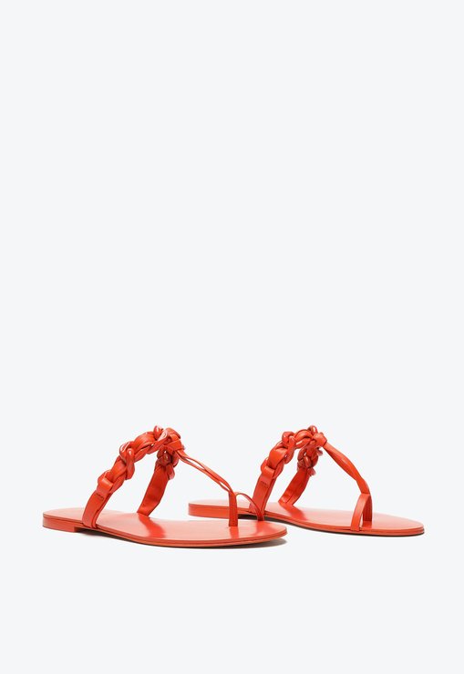 Sandália Schutz Rasteira Freshfull 60’s Orange