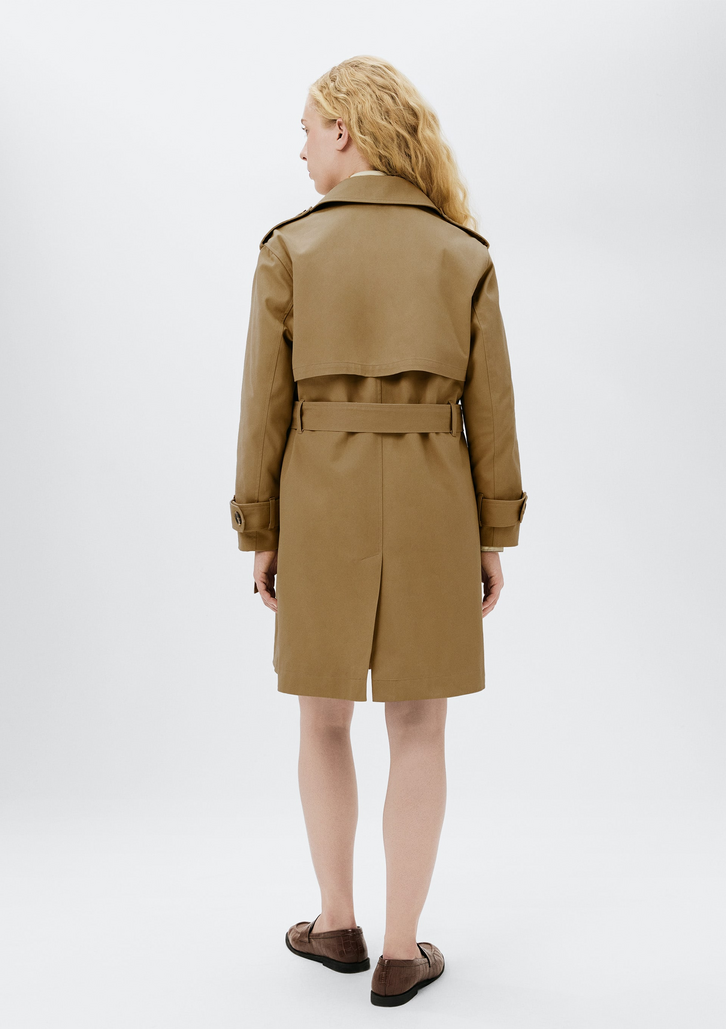 Casaco Trench Coat Marrom Hering Feminino