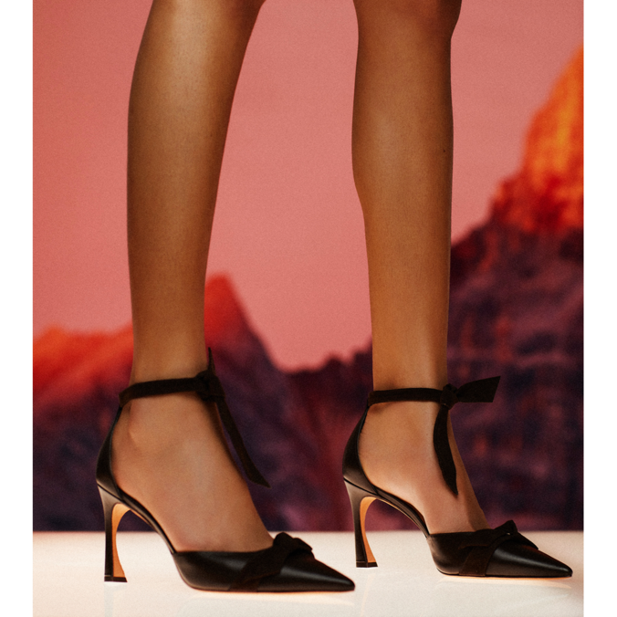 Ankle Tie Clarita Pump Dark Brown