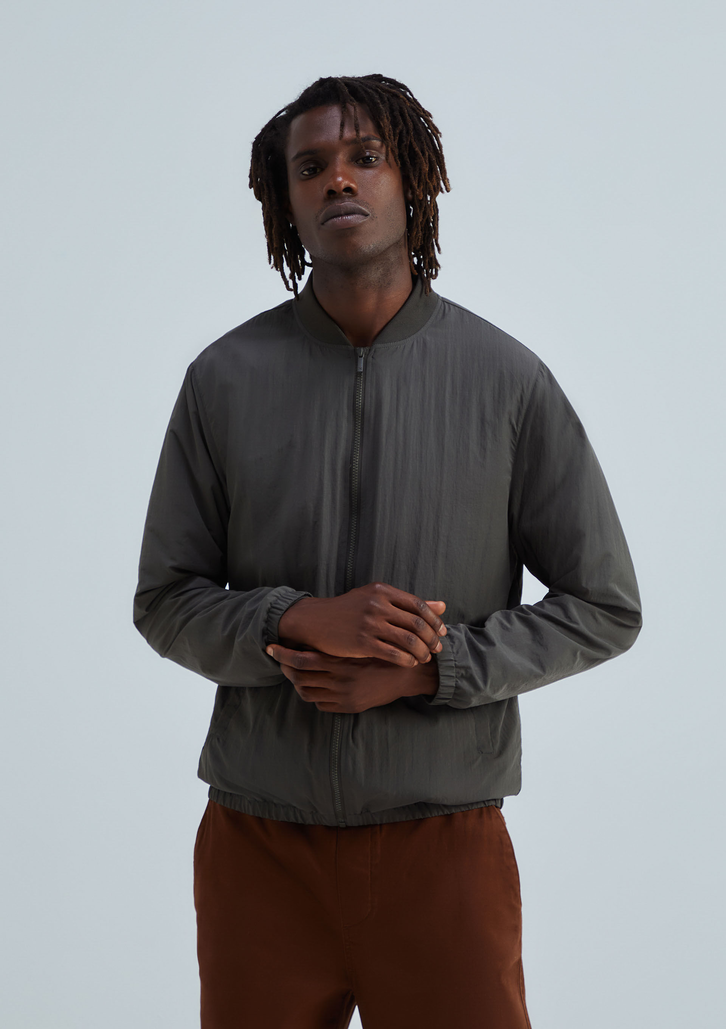 Jaqueta Verde Hering Básica Masculina Bomber Corta Vento