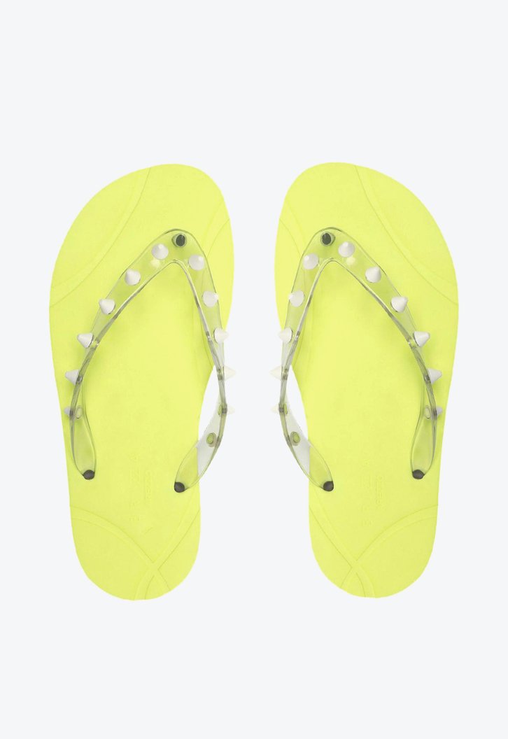 Chinelo De Dedo Amarelo Transparente Arezzo Tira