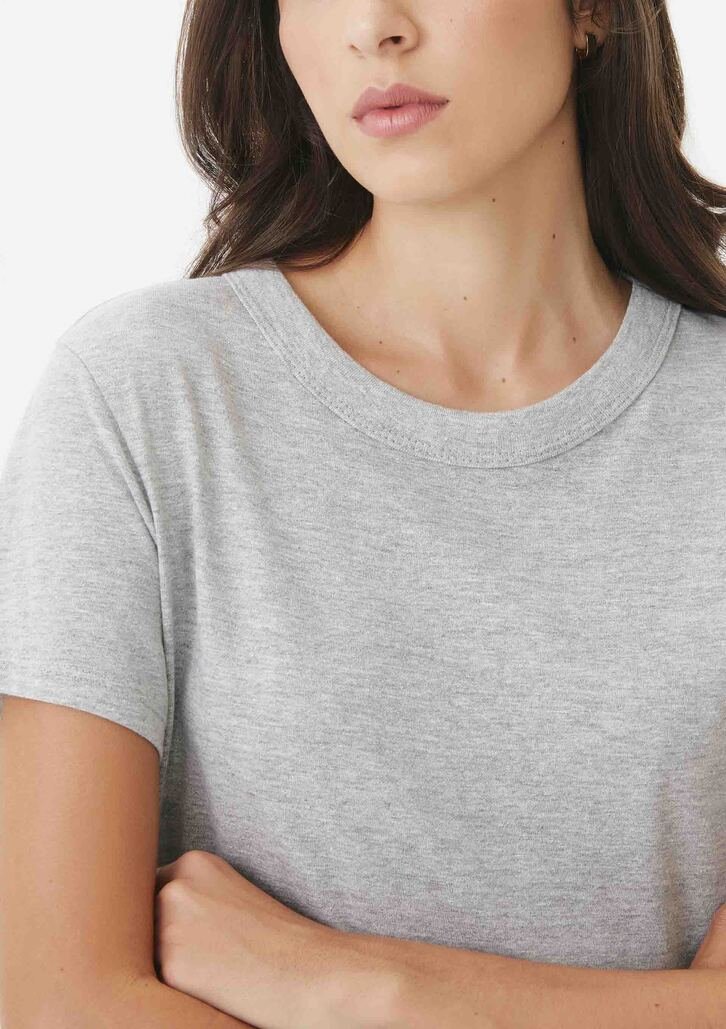 Kit Com 5 Camisetas Multicolorido Hering Femininas Slim Básicas