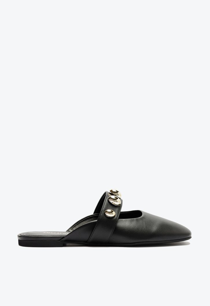 Mule Preta Anacapri Maxi Tachas