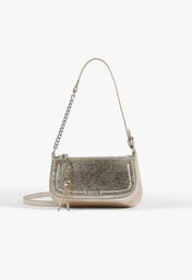 Bolsa Tiracolo Mini Tina Dourada Clara