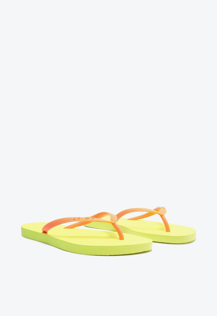 Chinelo De Dedo Amarelo Brizza Tiras Laranja Essential