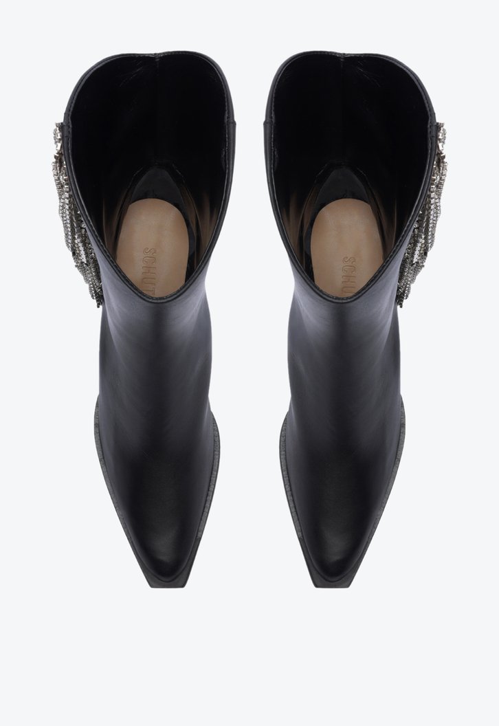 Bota Western Preta Schutz Terry Couro Brilho