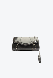 Bolsa Cinza Schutz Baguete Couro Pequena
