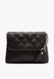 Bolsa Tiracolo Preta Anacapri Matelassê Média