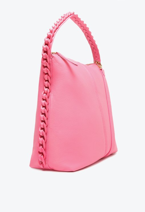 Bolsa Hobo Randall Couro Rosa