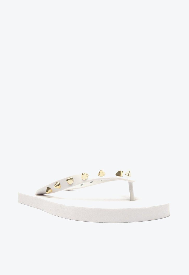 Chinelo De Dedo Branco Brizza Studs Rock