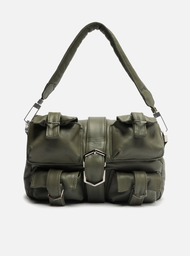 Bolsa Tiracolo Verde Arezzo Couro Pequena Bolsos